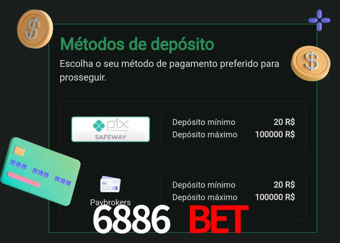 O cassino 6886 bet oferece uma grande variedade de métodos de pagamento
